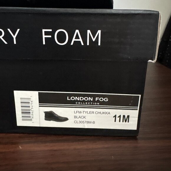 London Fog Collection Memory Foam LFM-Tyler Chukka Black Size 11M New NWT - Picture 5 of 6